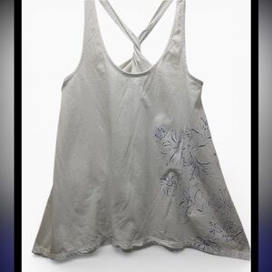 American Eagle Outfitters White Floral Tank Top